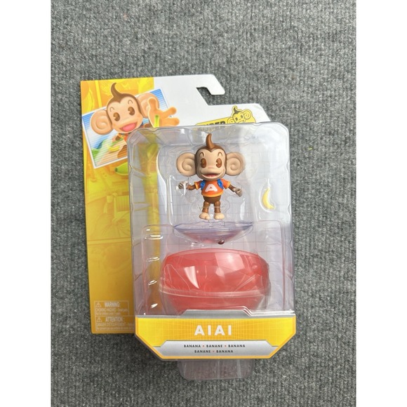 Jakks Pacific Super Monkey Ball AiAi Action Figure Brand New w/ Banana Sega Toy! - Picture 1 of 8